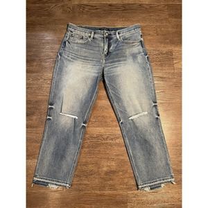 Lucky Brand Sienna Slim Boyfriend Jeans Raw Hem Mid Rise *See Description*